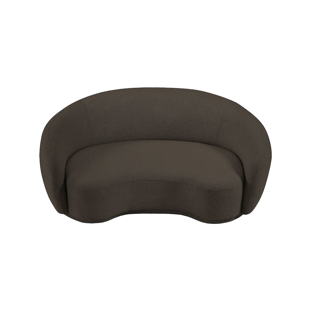 Hyde Brown Boucle Fabric Loveseat. Picture 5