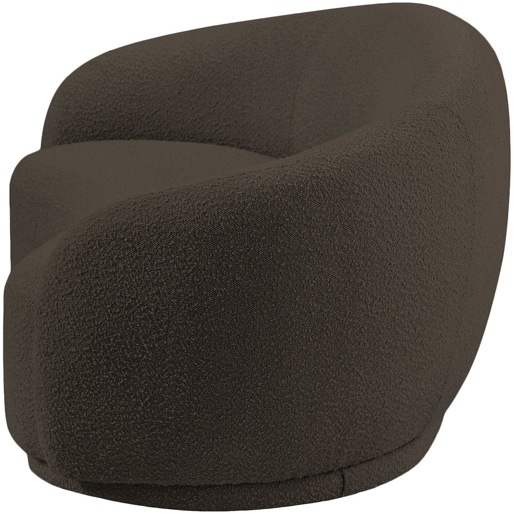 Hyde Brown Boucle Fabric Loveseat. Picture 6