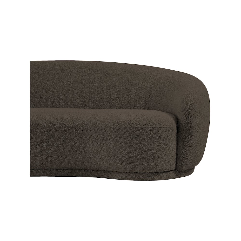 Hyde Brown Boucle Fabric Loveseat. Picture 7
