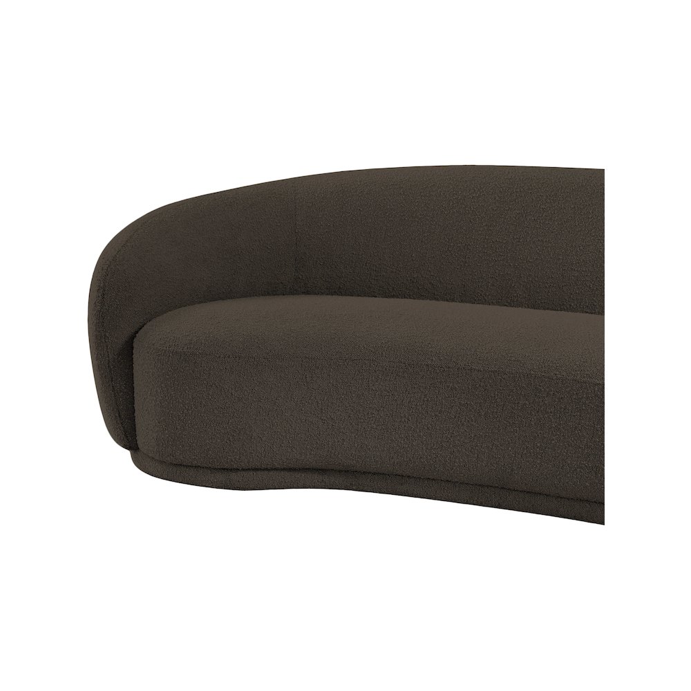 Hyde Brown Boucle Fabric Loveseat. Picture 8