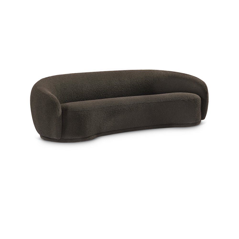Hyde Brown Boucle Fabric Sofa. Picture 1