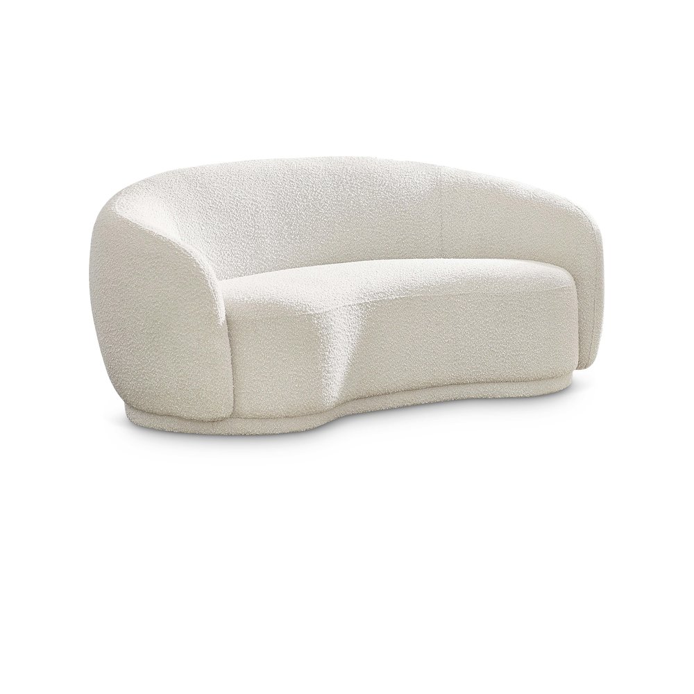 Hyde Cream Boucle Fabric Loveseat. Picture 1