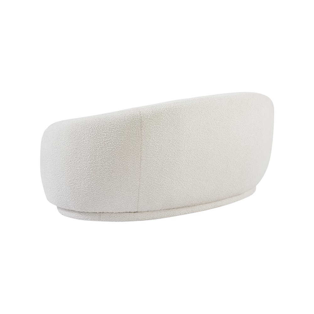 Hyde Cream Boucle Fabric Loveseat. Picture 3