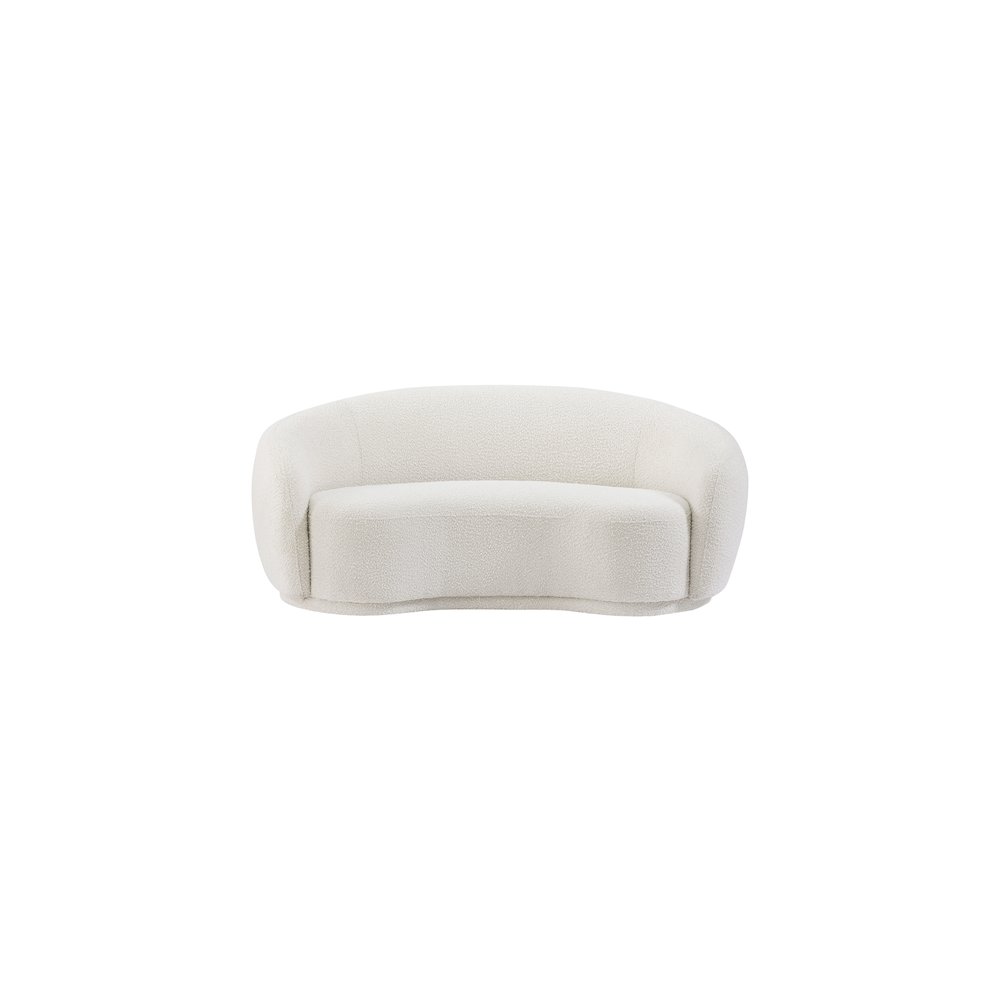 Hyde Cream Boucle Fabric Loveseat. Picture 4