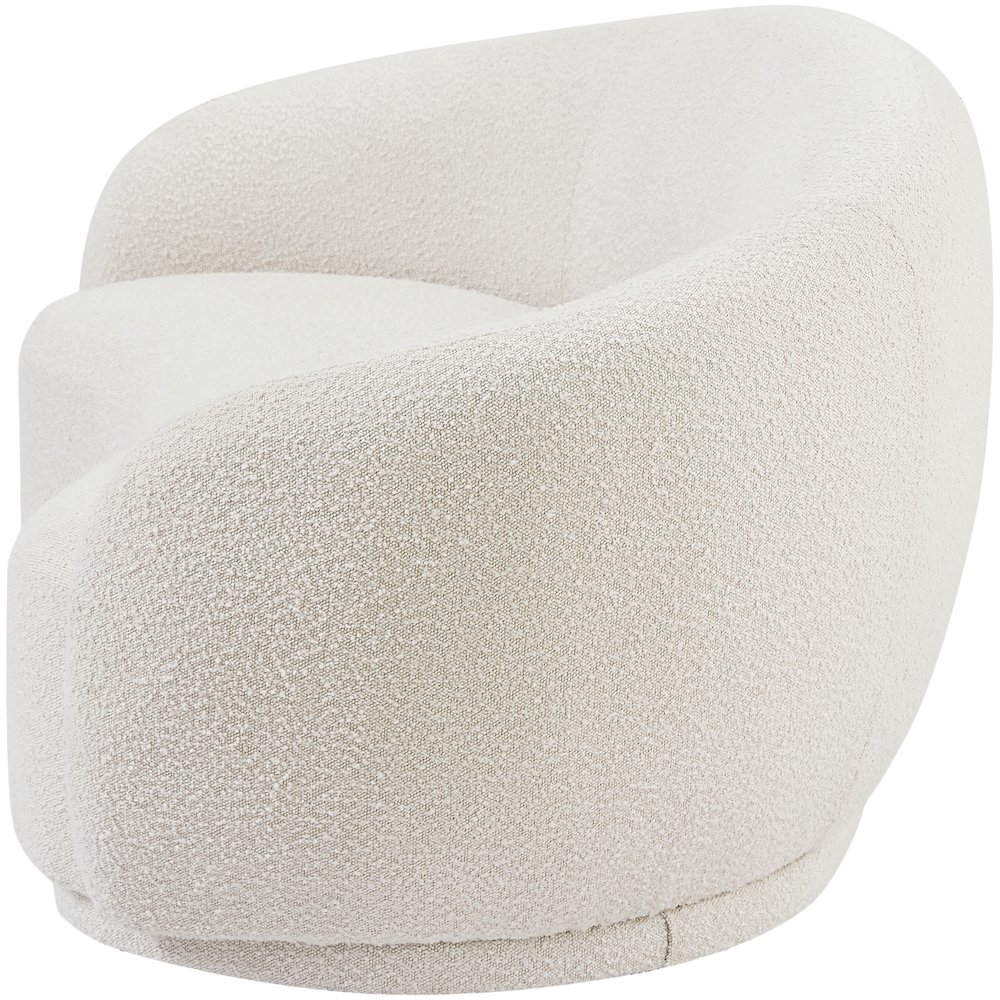 Hyde Cream Boucle Fabric Loveseat. Picture 6
