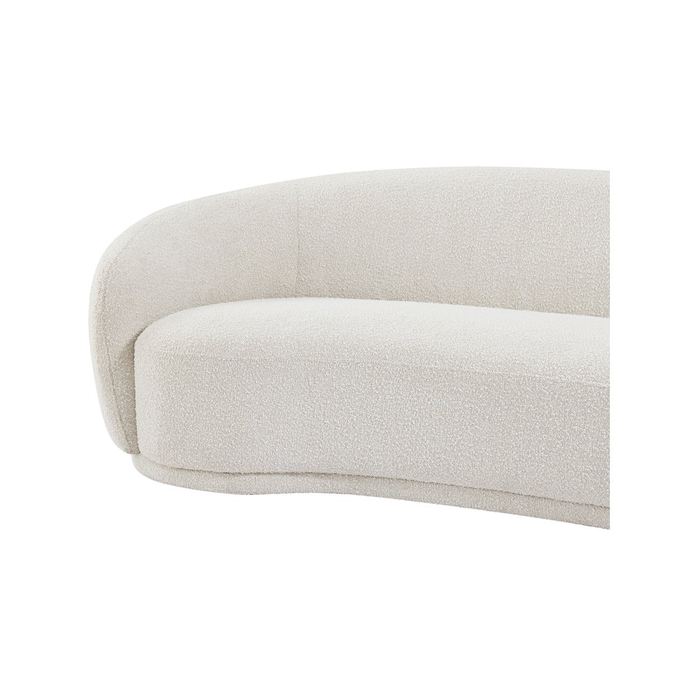 Hyde Cream Boucle Fabric Loveseat. Picture 8