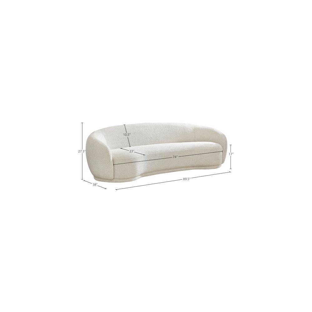 Hyde Cream Boucle Fabric Sofa. Picture 13