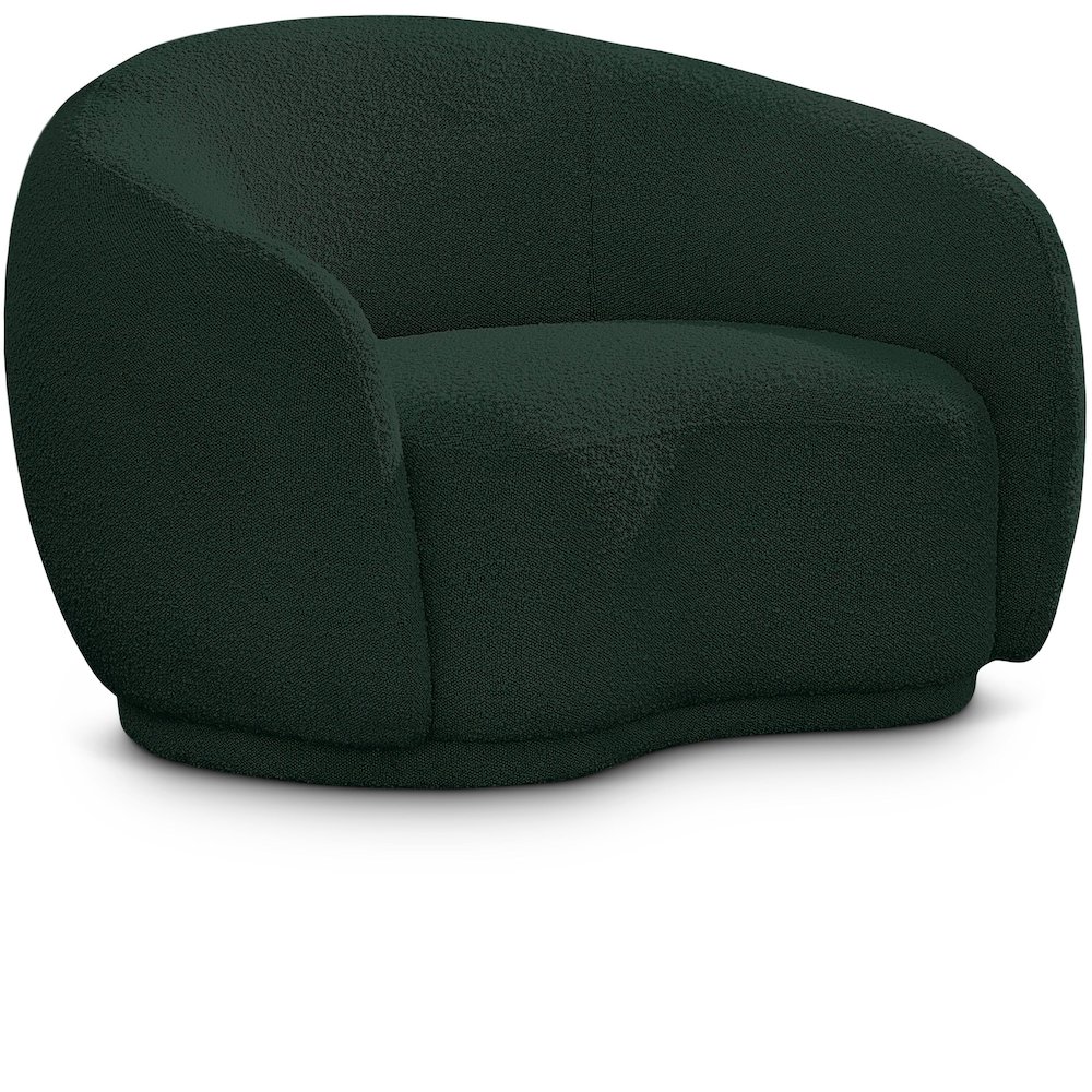 Hyde Green Boucle Fabric Chair. Picture 1