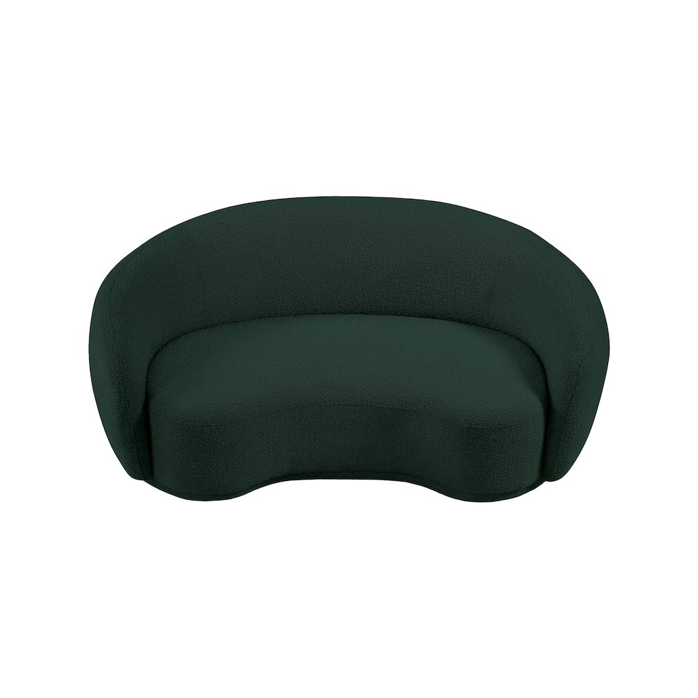 Hyde Green Boucle Fabric Loveseat. Picture 5
