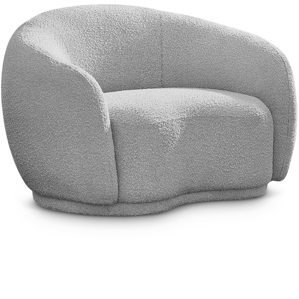 Hyde Grey Boucle Fabric Chair. Picture 1