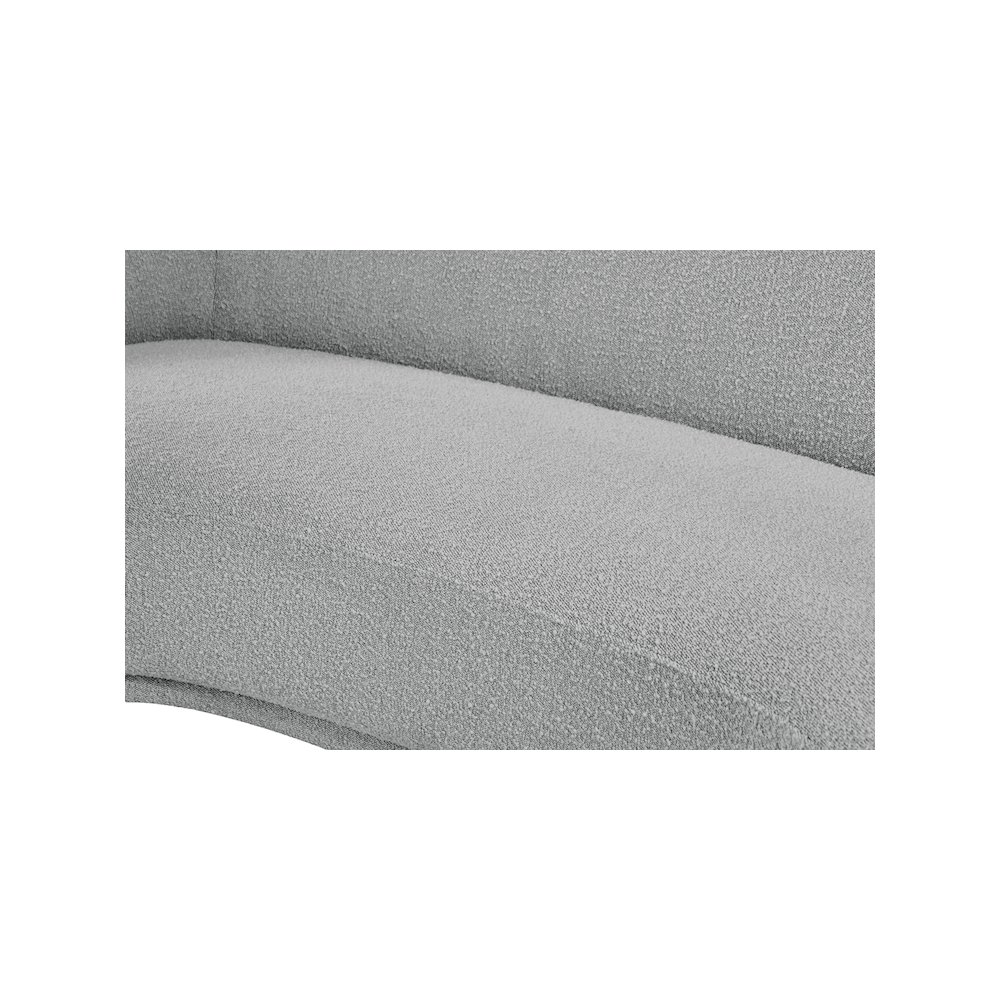 Hyde Grey Boucle Fabric Loveseat. Picture 9