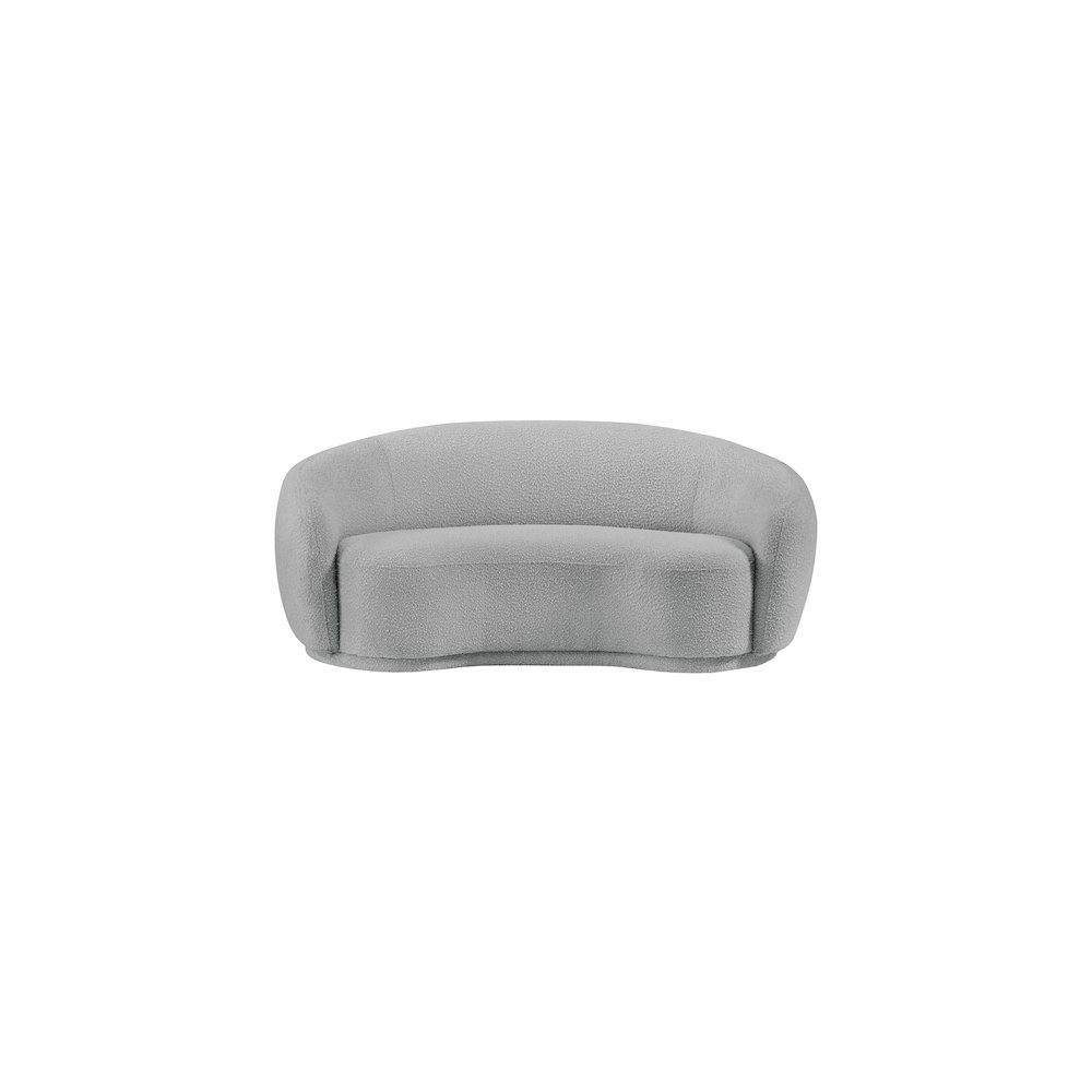 Hyde Grey Boucle Fabric Loveseat. Picture 4