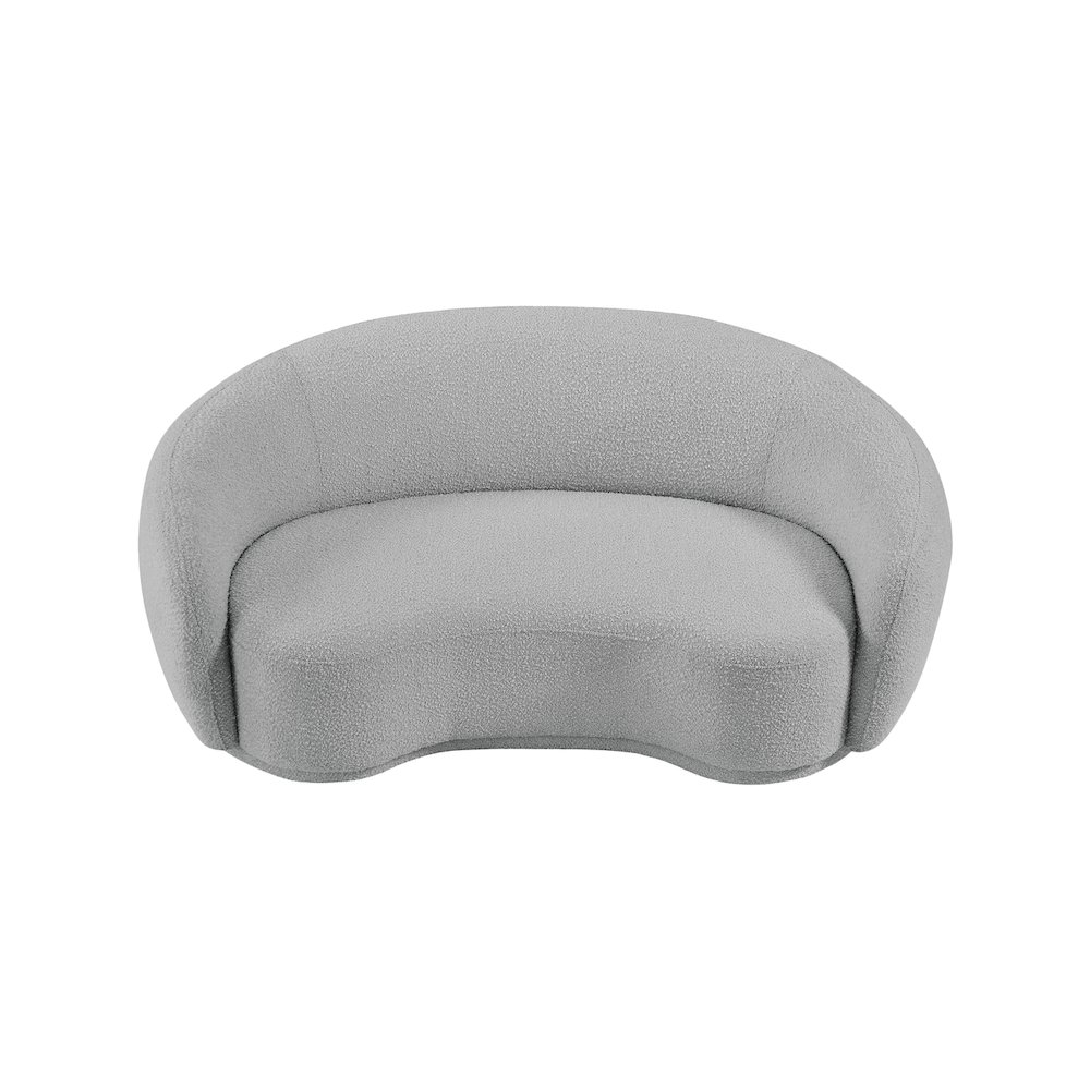 Hyde Grey Boucle Fabric Loveseat. Picture 5