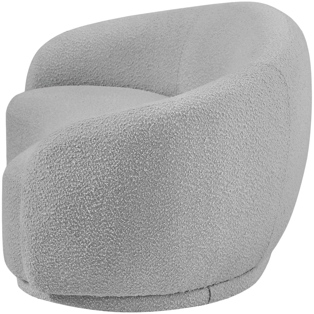 Hyde Grey Boucle Fabric Loveseat. Picture 6