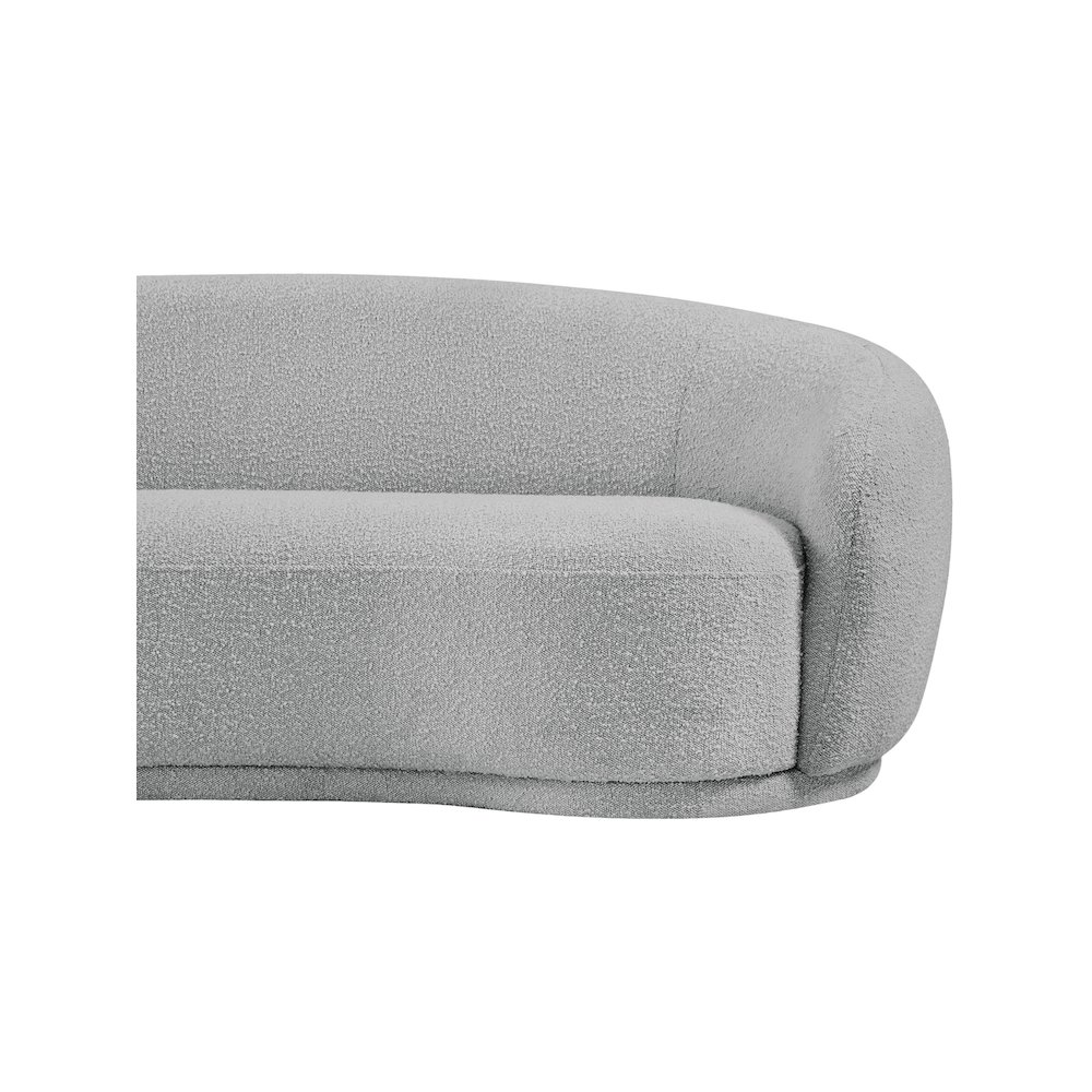 Hyde Grey Boucle Fabric Loveseat. Picture 7