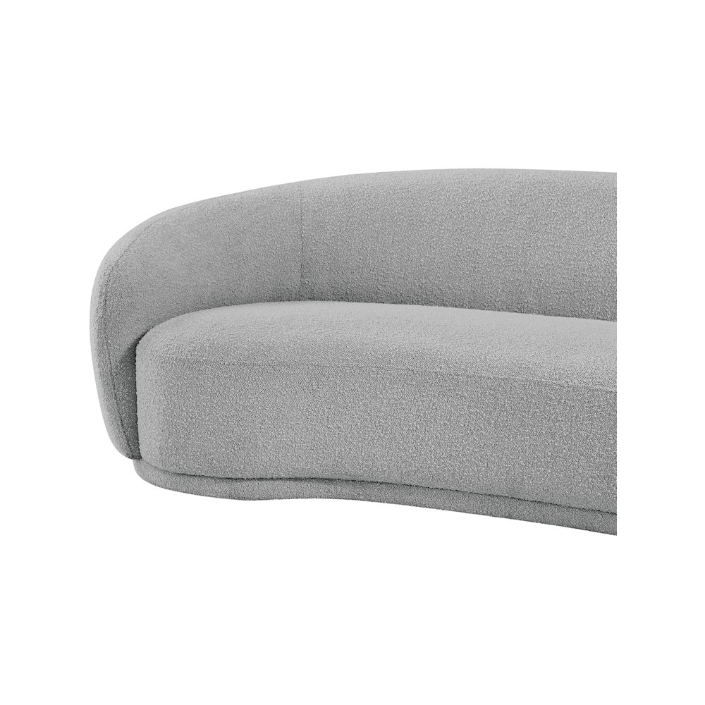 Hyde Grey Boucle Fabric Loveseat. Picture 8