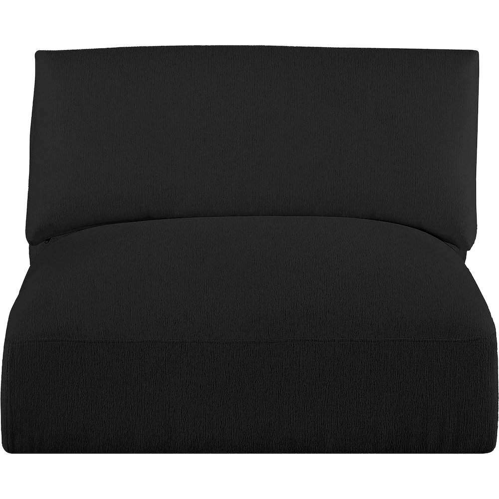 Ease Black Polyester Fabric Armless. Picture 3