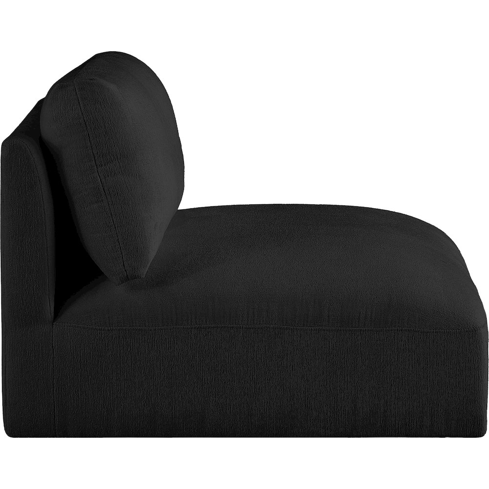 Ease Black Polyester Fabric Armless. Picture 4