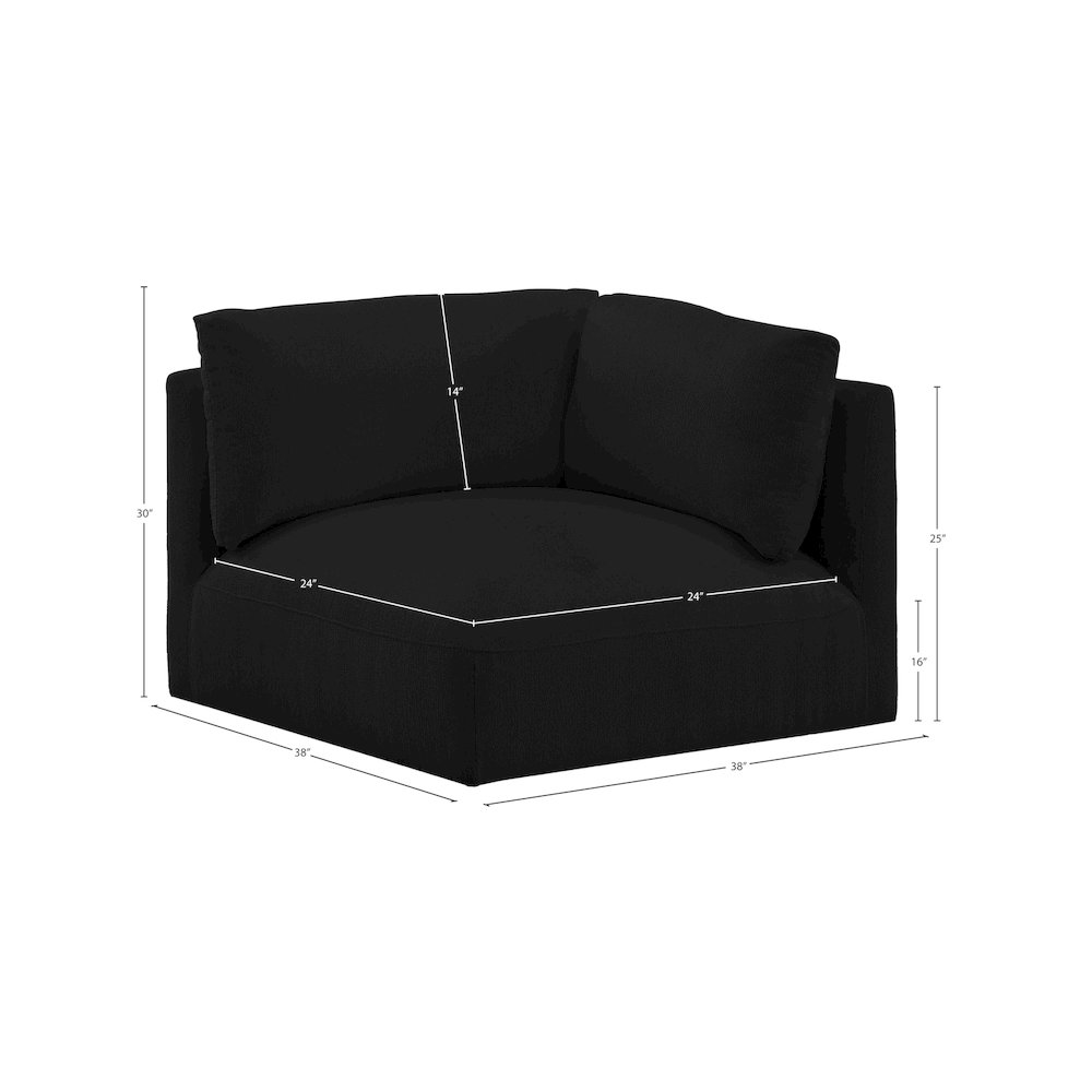 Ease Black Polyester Fabric Corner. Picture 4