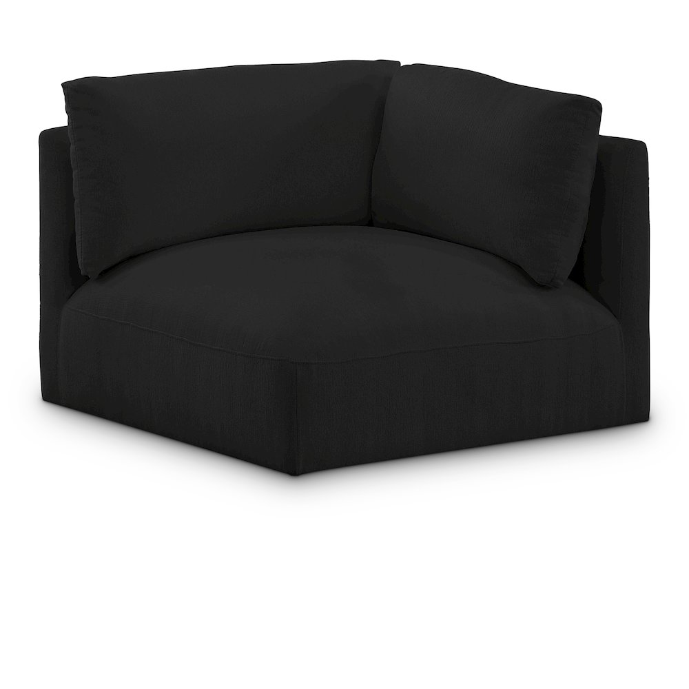 Ease Black Polyester Fabric Corner. Picture 1
