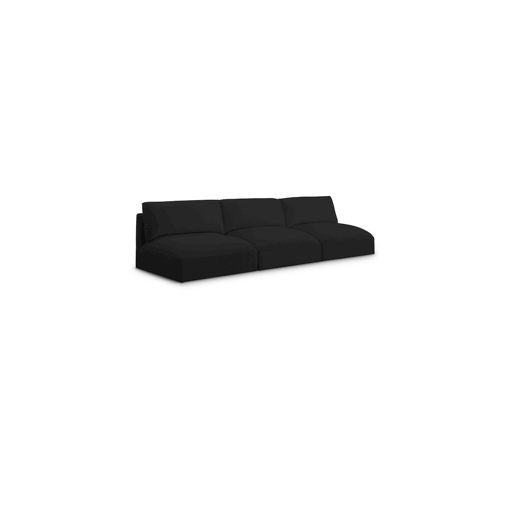 Ease Black Polyester Fabric Modular Sofa. Picture 1