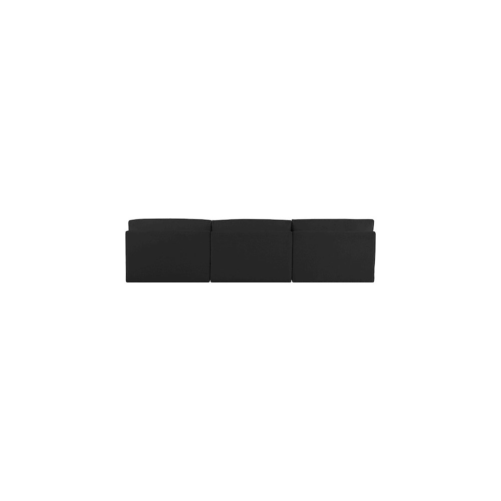 Ease Black Polyester Fabric Modular Sofa. Picture 2