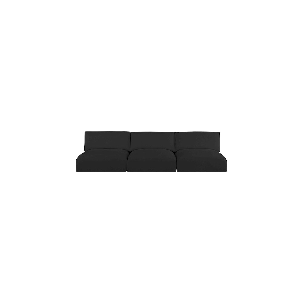 Ease Black Polyester Fabric Modular Sofa. Picture 3