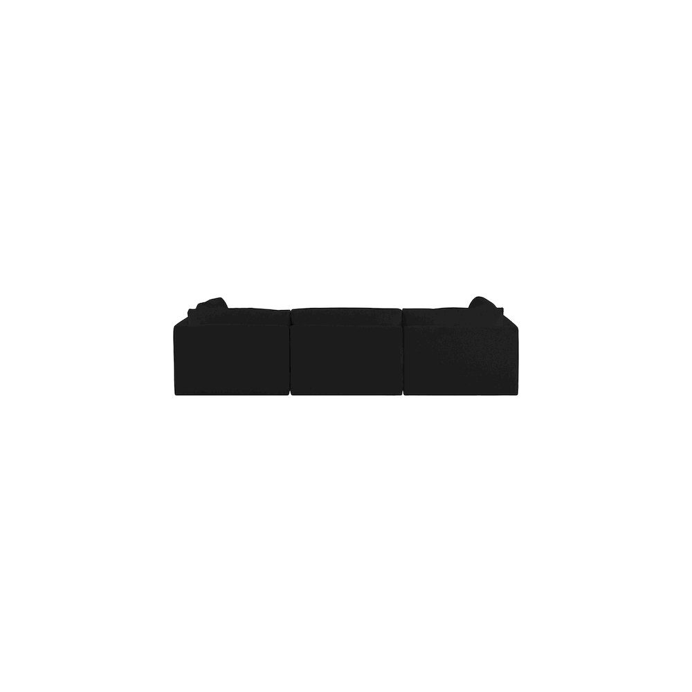 Ease Black Polyester Fabric Modular Sofa. Picture 2