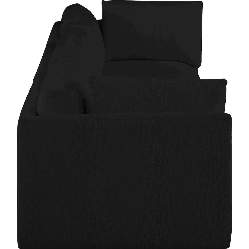 Ease Black Polyester Fabric Modular Sofa. Picture 4