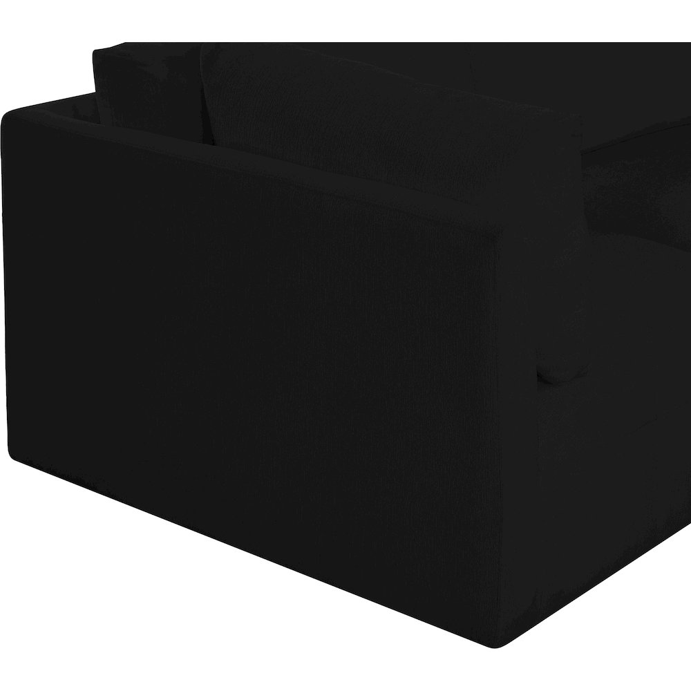 Ease Black Polyester Fabric Modular Sofa. Picture 5