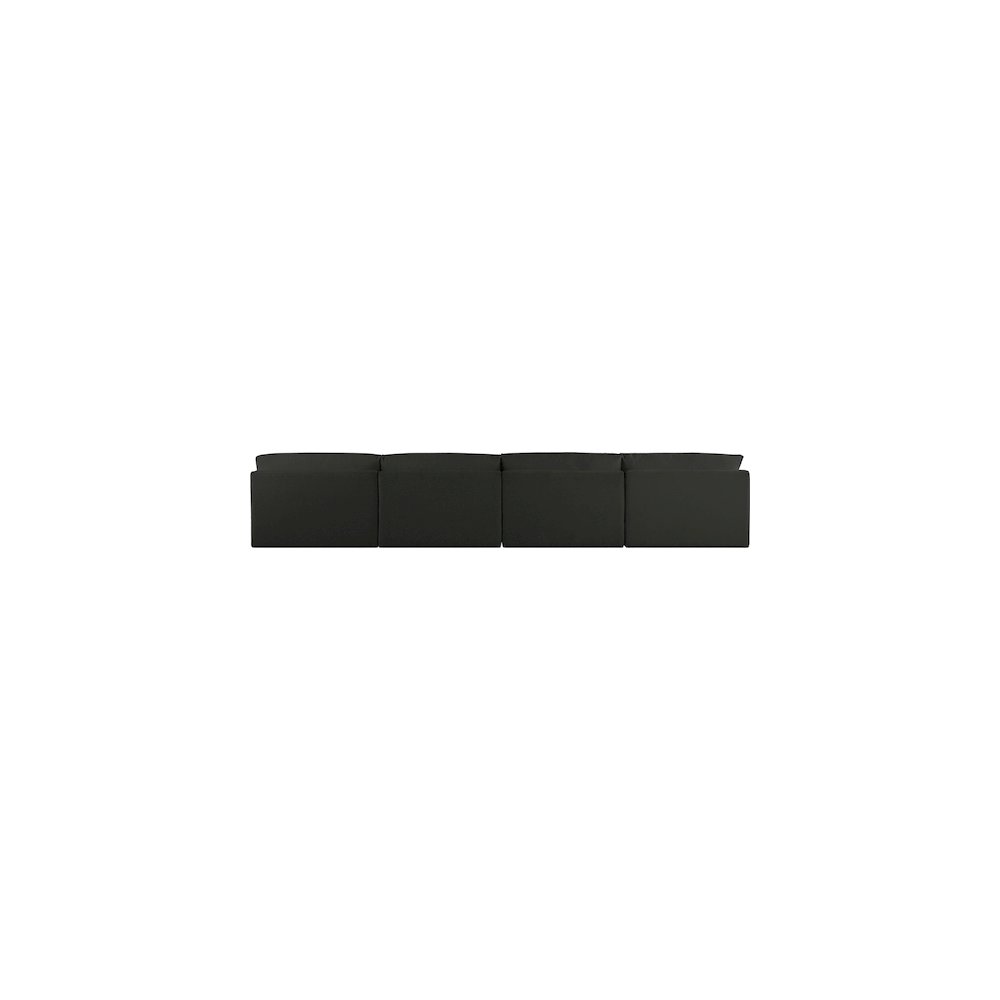 Ease Black Polyester Fabric Modular Sofa. Picture 2