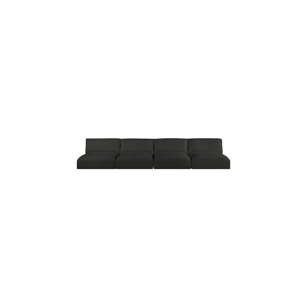 Ease Black Polyester Fabric Modular Sofa. Picture 3