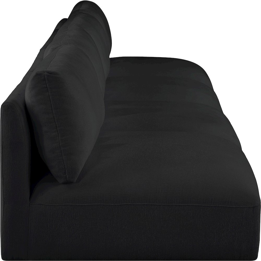 Ease Black Polyester Fabric Modular Sofa. Picture 4