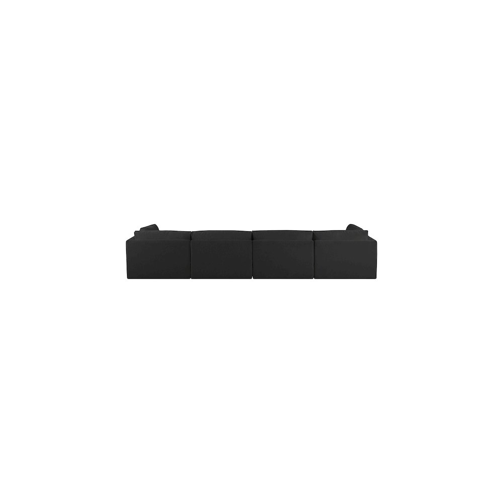 Ease Black Polyester Fabric Modular Sofa. Picture 2