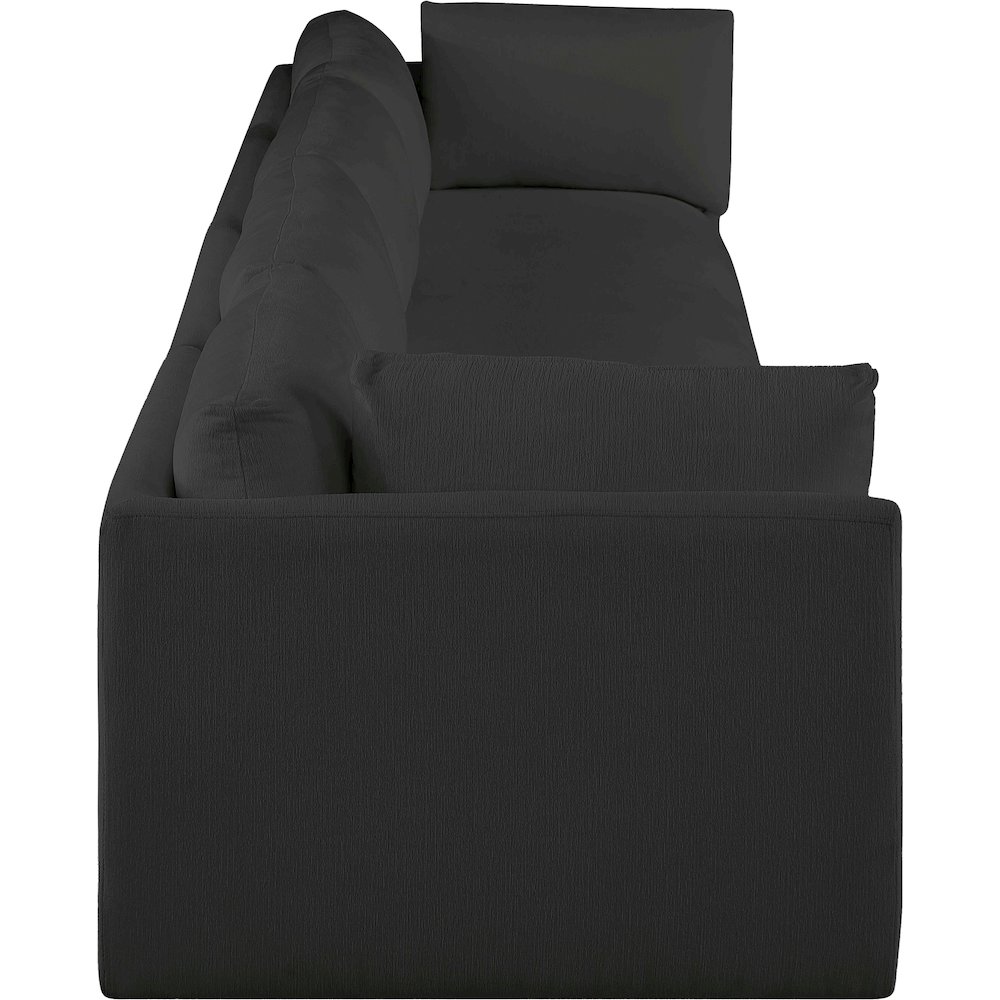 Ease Black Polyester Fabric Modular Sofa. Picture 4