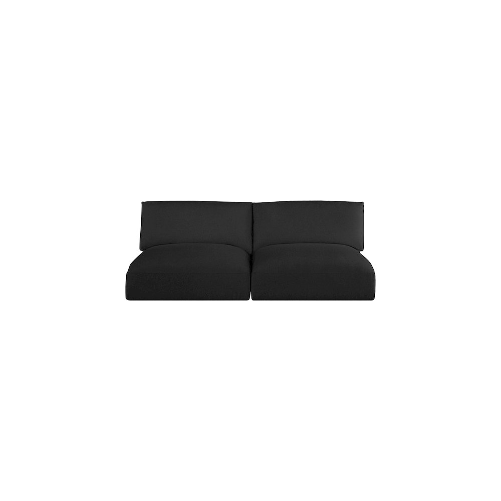 Ease Black Polyester Fabric Modular Sofa. Picture 3