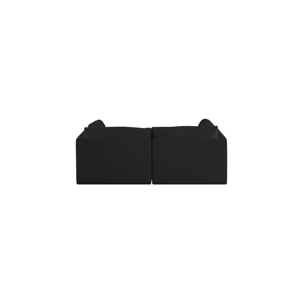 Ease Black Polyester Fabric Modular Sofa. Picture 2