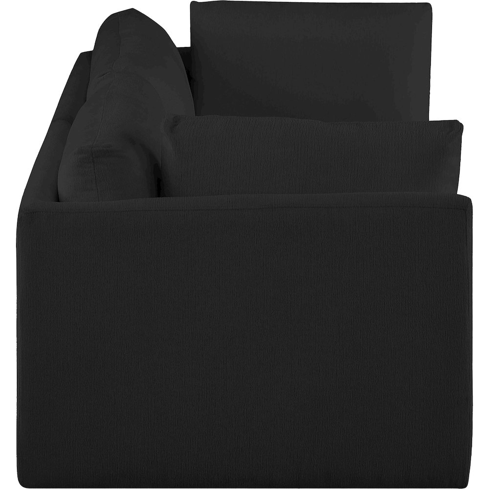 Ease Black Polyester Fabric Modular Sofa. Picture 4