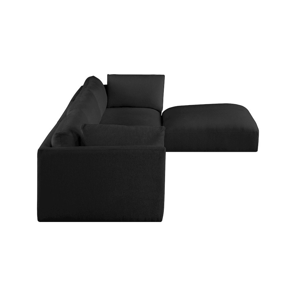 Ease Black Polyester Fabric Modular Sectional. Picture 9