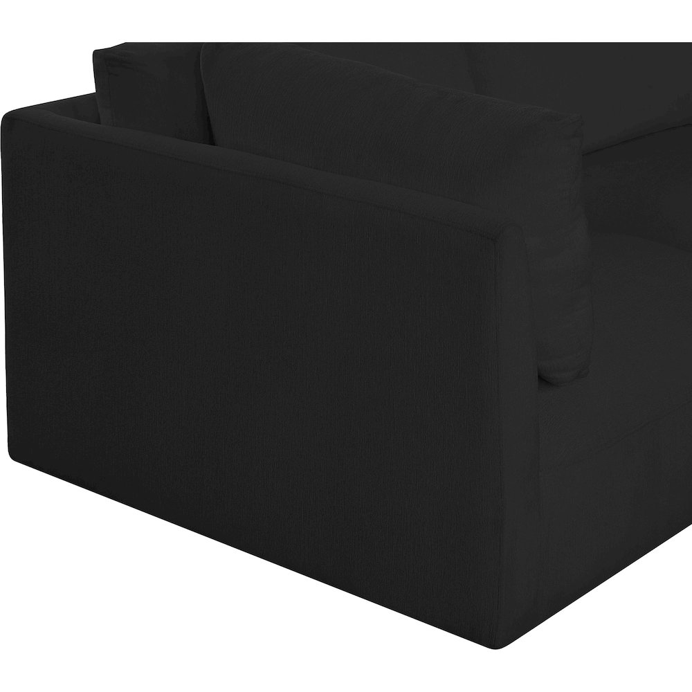 Ease Black Polyester Fabric Modular Sectional. Picture 10
