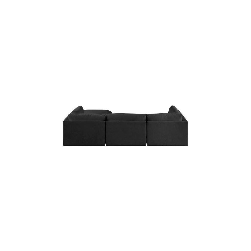 Ease Black Polyester Fabric Modular Sectional. Picture 4