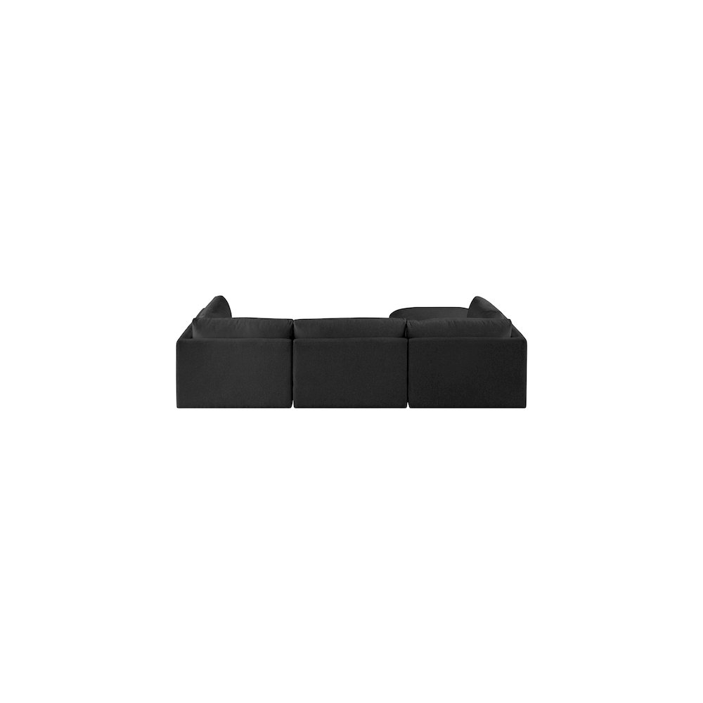 Ease Black Polyester Fabric Modular Sectional. Picture 5