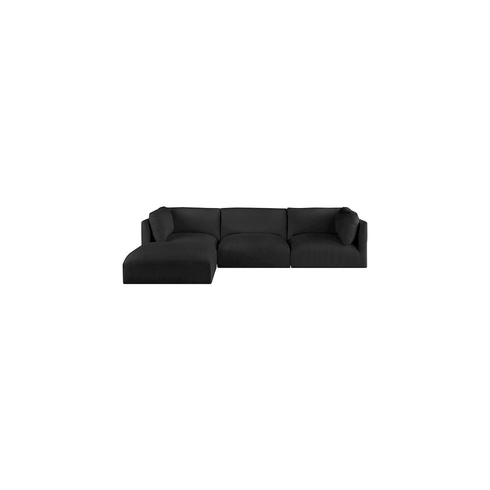 Ease Black Polyester Fabric Modular Sectional. Picture 6