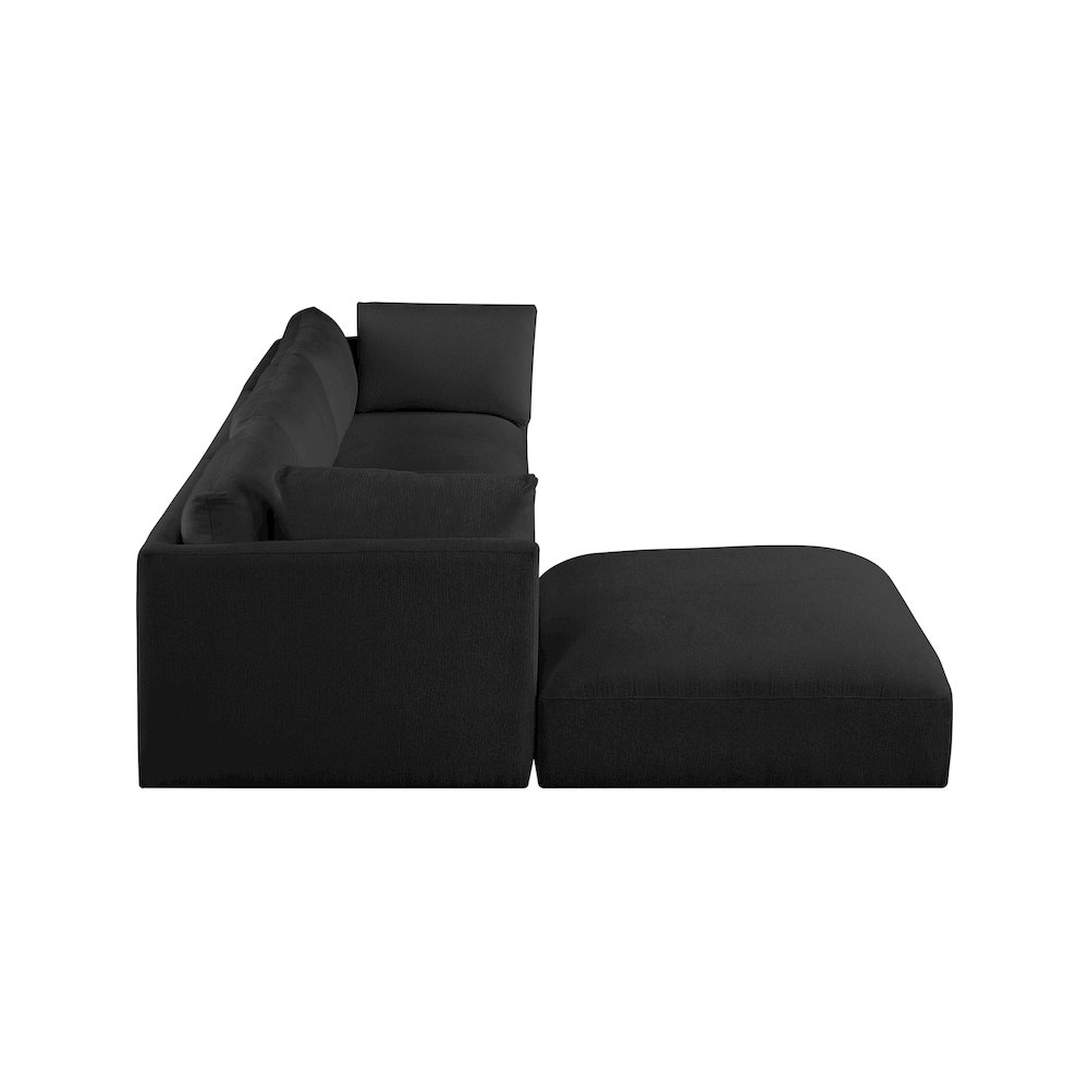 Ease Black Polyester Fabric Modular Sectional. Picture 8