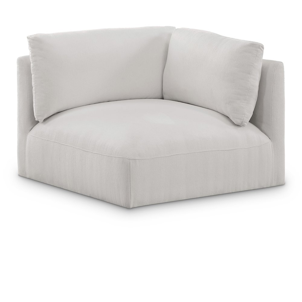 Ease Cream Polyester Fabric Corner. Picture 1