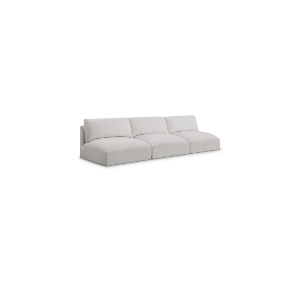 Ease Cream Polyester Fabric Modular Sofa. Picture 1