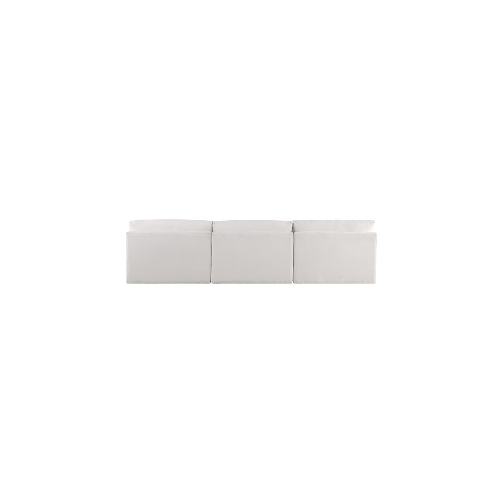 Ease Cream Polyester Fabric Modular Sofa. Picture 2