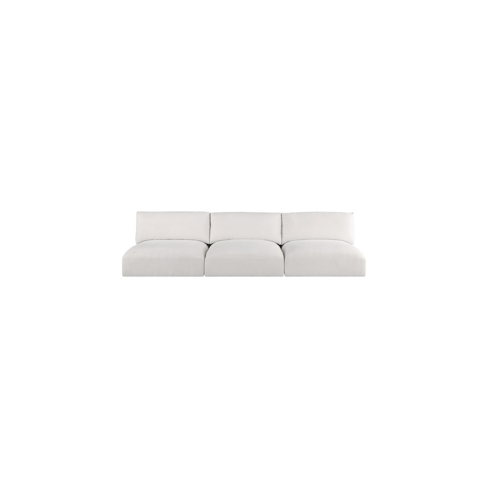 Ease Cream Polyester Fabric Modular Sofa. Picture 3