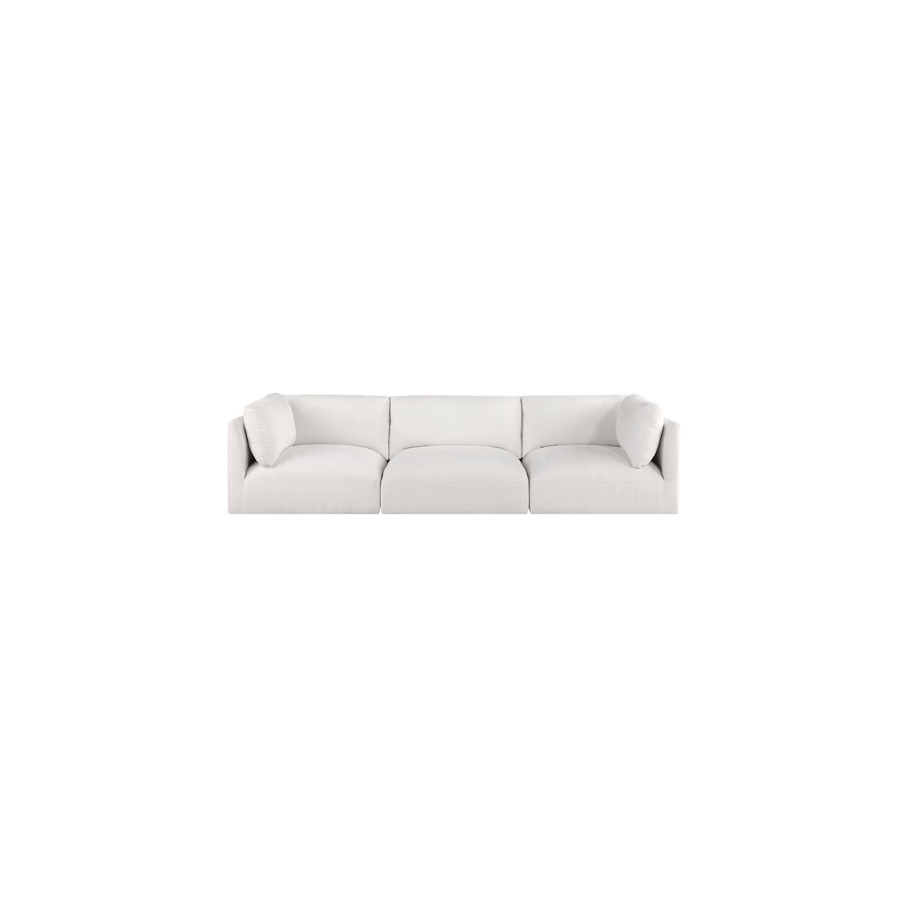 Ease Cream Polyester Fabric Modular Sofa. Picture 3