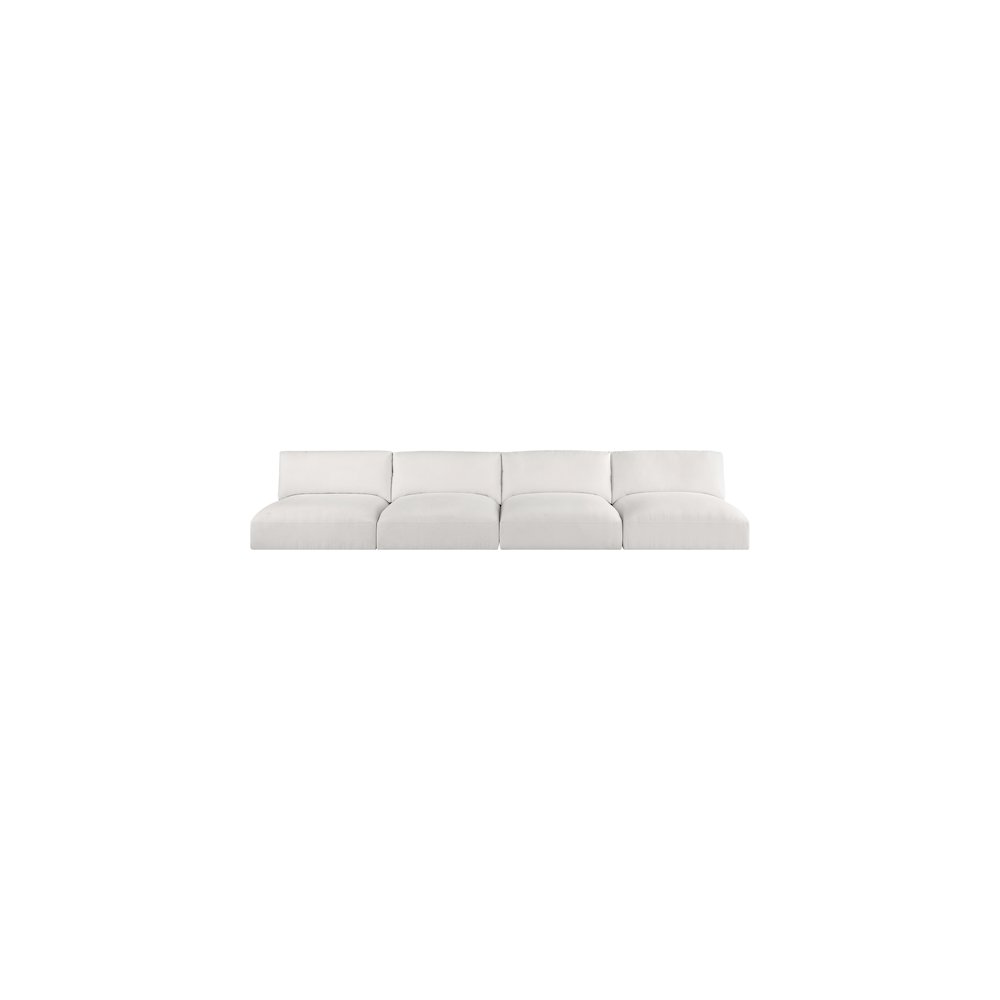 Ease Cream Polyester Fabric Modular Sofa. Picture 3